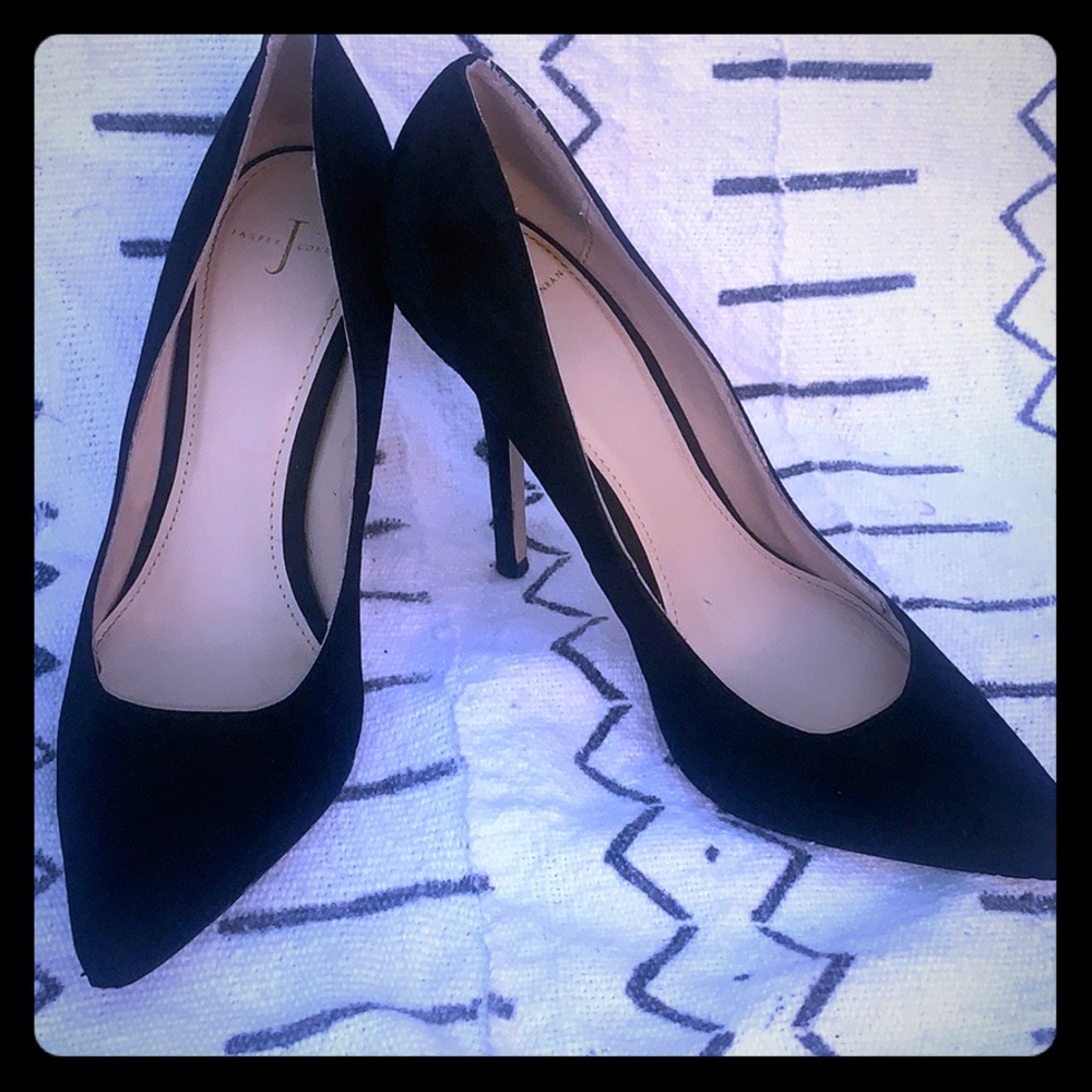 JasperJConran black velvet heels 🖤like new🥇